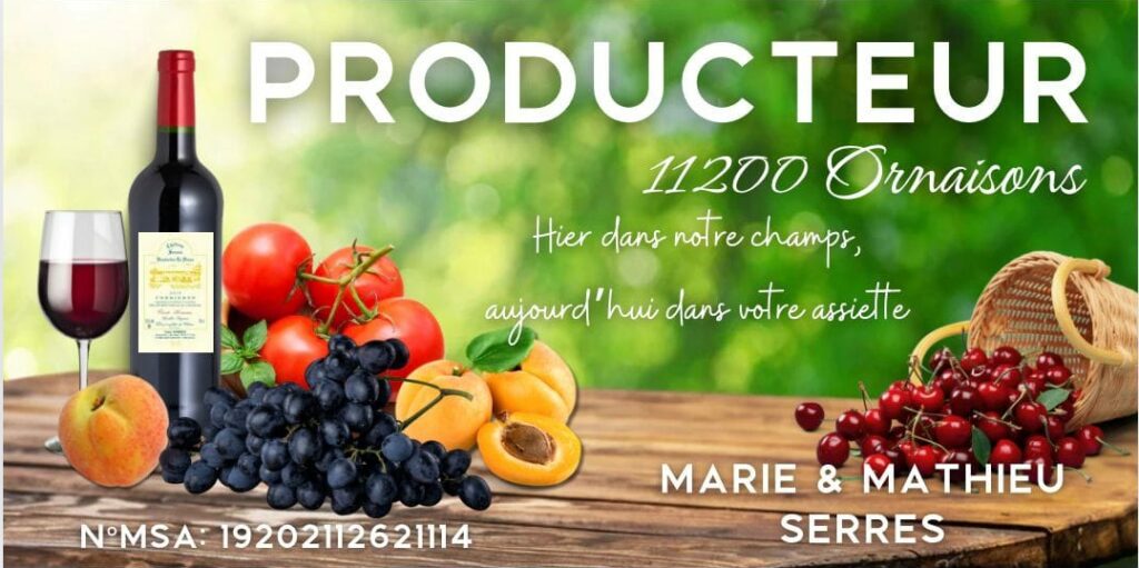 Producteur Ornaisons Marie et Mathieu Serres